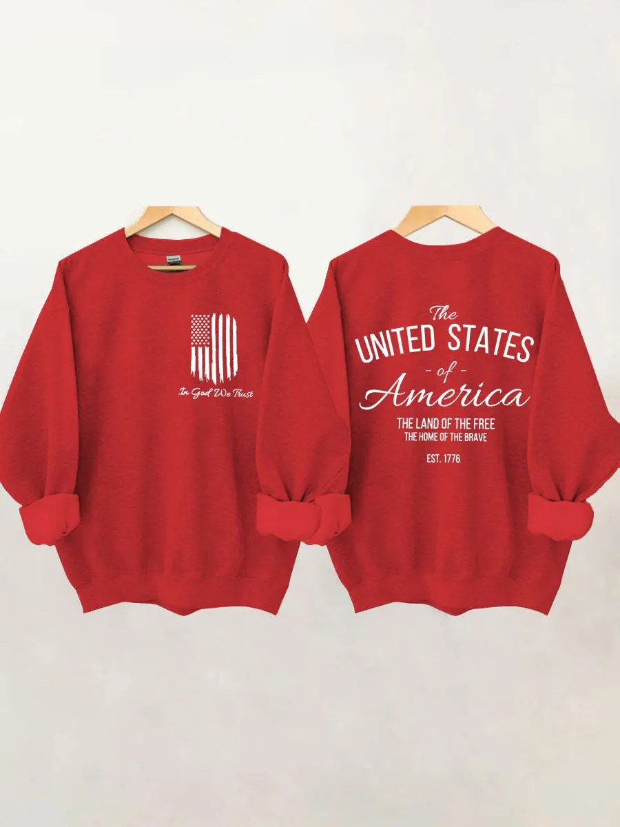 In God We Trust America Flag Sweatshirt