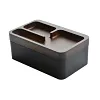 EDC Tray Box with Authentic Wood Magnetic Swivel Lid, Desk, EDC Gear Organizer, Home Office, Desk Accessories