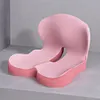 Memory Foam L-Shaped Integrated Seat Cushion with Lumbar Support Sitting Pillow