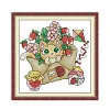Summer of Stamps -14CT Stamped Cross Stitch Kit(19*19cm)