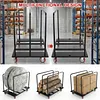 [US Local Warehouse] Folding Table Cart Heavy Duty Panel Dolly with PU Swivel Wheels 1800 LBS Drywall Cart for Party Events Hotel Factory Warehouse