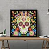 Flower Skull-Luminous Special Shaped Diamond Painting Kit