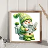 (Small Size)Gnome Goes To Toilet - 18CT Stamped Cross Stitch - 25*25cm
