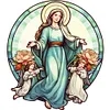 【Limited Stock Sale】Jesus Virgin Glass Painting-Paint by Numbers Acrylic Painting 40*40CM
