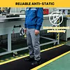 [US Local Warehouse] Anti Fatigue Mat 144x36inch Standing Work Mats Thick 3/4in Black with Yellow Border for Industrial and Commercial Workplaces
