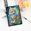 (US Local)50-Page A5 Cat Diamond Painting Notebook for Adult Holiday Birthday Gift