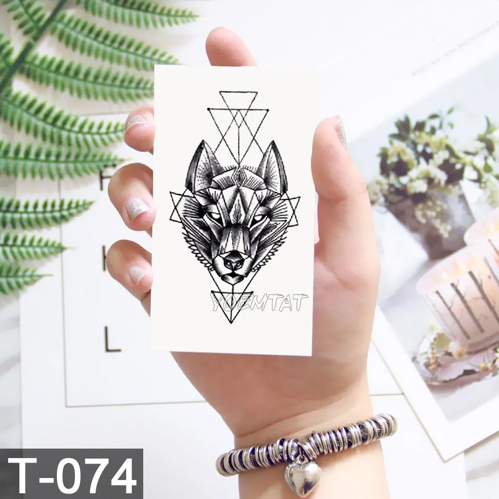 Waterproof Temporary Tattoo Sticker Cute Watercolor Cartoon Design Children Lamp Water Transfer Tatto Marine Man Girl Fake Tatoo