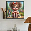 Dog And Girl In The Garden-Full Round Diamond Painting 30*30CM