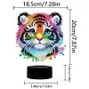(US Local)Animal Diamond Painting Night Light Diamond Art Lamp Home Decoration (Tiger)