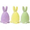 Flocked Easter Decorations Bunny Honeycomb Ornament DIY Table Centerpiece Set Ornaments for Spring Home Holiday