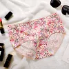 Ice silk seamless large size satin leopard print briefs