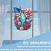 Statue of Liberty DIY Acrylic Diamond Painting Hanging Kit Special Shape Crystal Rhinestone Art Pendants Single Side Drill for Adults Gift Home Wall Or Window Decor