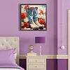 Diamond Painting -DIY Round Drill Flower Cowboy Boots(40x40cm)
