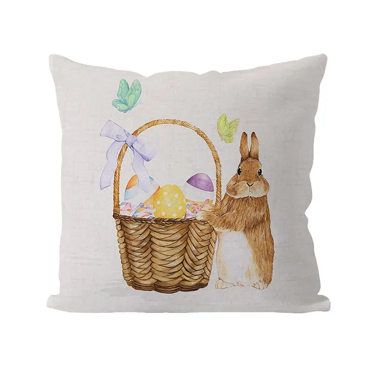 Easter Buuny Decor Throw Pillow