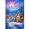 >SALE<5D DIY Full Round Drill Diamond Painting Christmas Night Home Decor 40x60cm