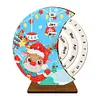 >SALE<Christmas Elk Diamond Painting Unique Wooden Rotating Calendar for Home Office