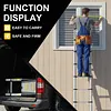 [US Local Warehouse] 4.4m Telescoping Ladder with 2 Triangle Stabilizers Portable Folding Loft Ladder