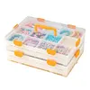 (US Local)2/4 Layers Craft Storage Containers Storage Box Art Craft Supply Bead Organizers Craft Tool