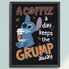 A Coffee A Day Keeps The Grump Away-11CT Stamped Cross Stitch 40*53cm