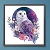 【Limited Stock Sale】Flowers And Owl-Paint by Numbers Acrylic Paintingg 40*40CM(Watercolor)