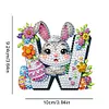 (US Local)PET Double Sided Special Shaped Easter Alphabet DIY Diamond Painting Keychain