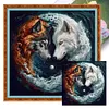 Tai Chi Wolf-11CT Stamped Cross Stitch 50*50cm/19.69*19.69in