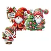 DIY Xmas Diamond Art Door Corner Pendants Wooden Door Decoration Kit