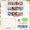 (US Local)12PCS DIY Xmas Pattern Rhinestone Diamond Art Mosaic Postcards for Celebrations