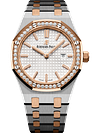 Silver Gold 904L Steel Silver White Dial - Watches - 33mm