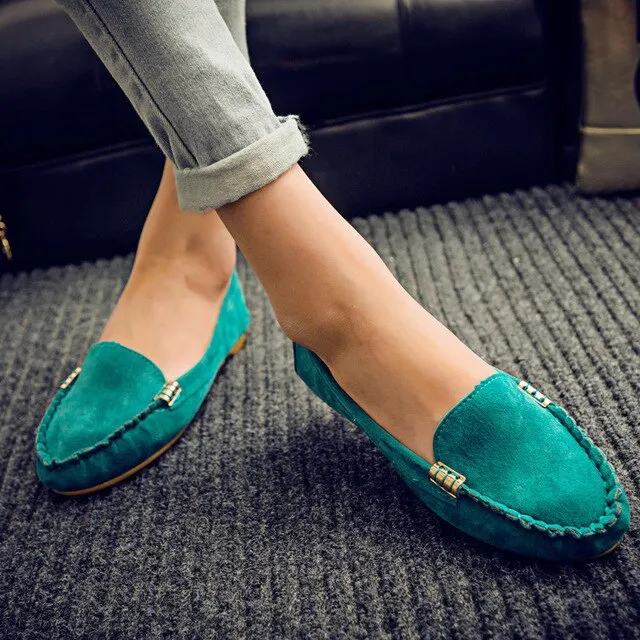 Plus Size Women Flats shoes 2022 Loafers Candy Color Slip on Flat Shoes Ballet Flats Comfortable Ladies shoe zapatos mujer 2022