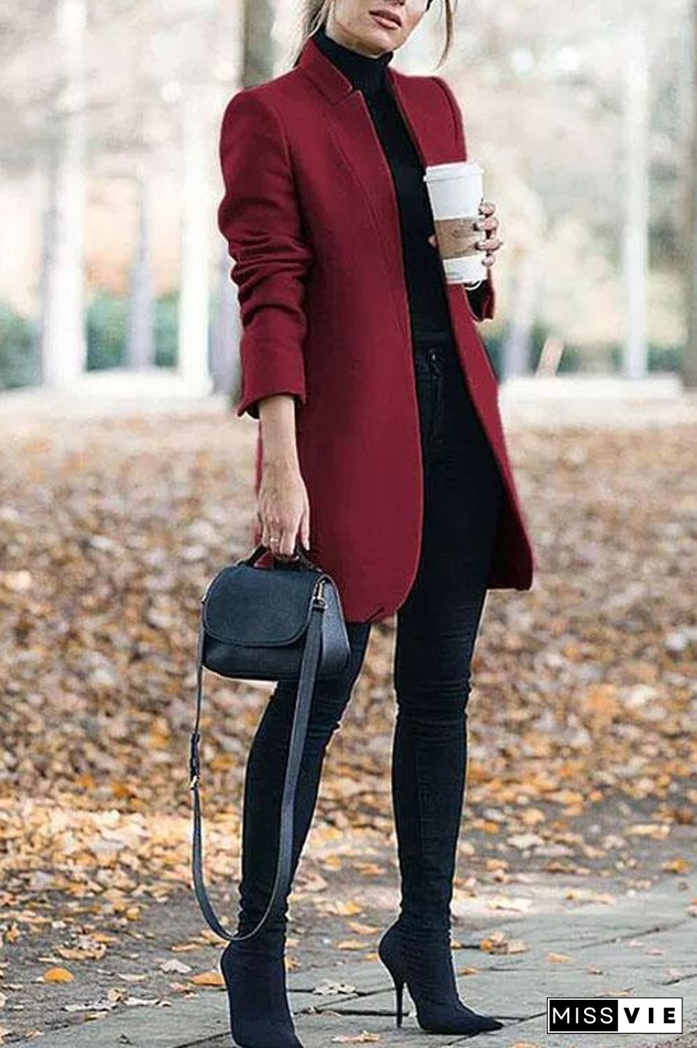 Stand Collar Barret Long Coat