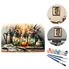 (US Local)Paint By Numbers Kit On Canvas DIY Oil Art Flower Picture Home Wall Decor50x40cm