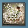 Flower Skirt Beauty-Partial Special Shaped Diamond Painting 30*30CM