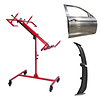 [US Local Warehouse] Multifunction Paint Stand Bumper Stand Adjustable 90 Degree Rotating Paint Holder with 4 Wheels Hang Automotive Panels Fenders Bumpers Car Parts