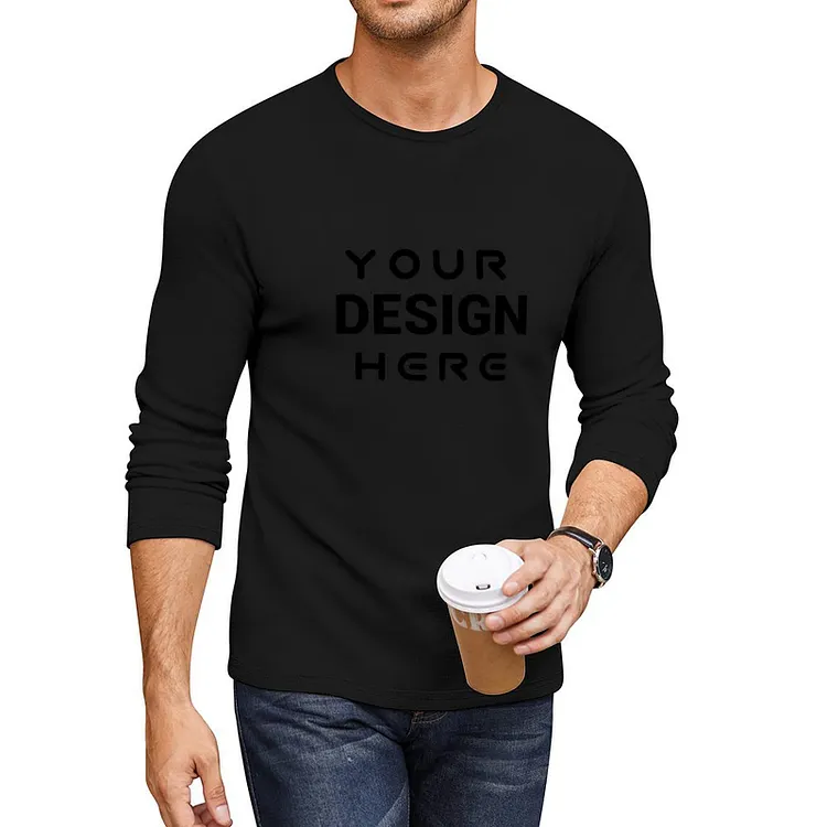 Personalized Design Men's CrewNeck Long Sleeve T-shirt  Front