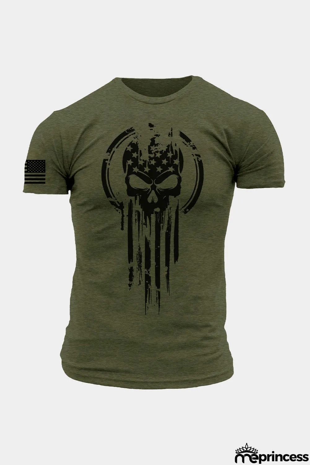 USA Flag Print Men's Tee