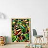 Green Girl Painting-11CT Stamped/Counted Cross Stitch 40*55cm/15.75*21.65in
