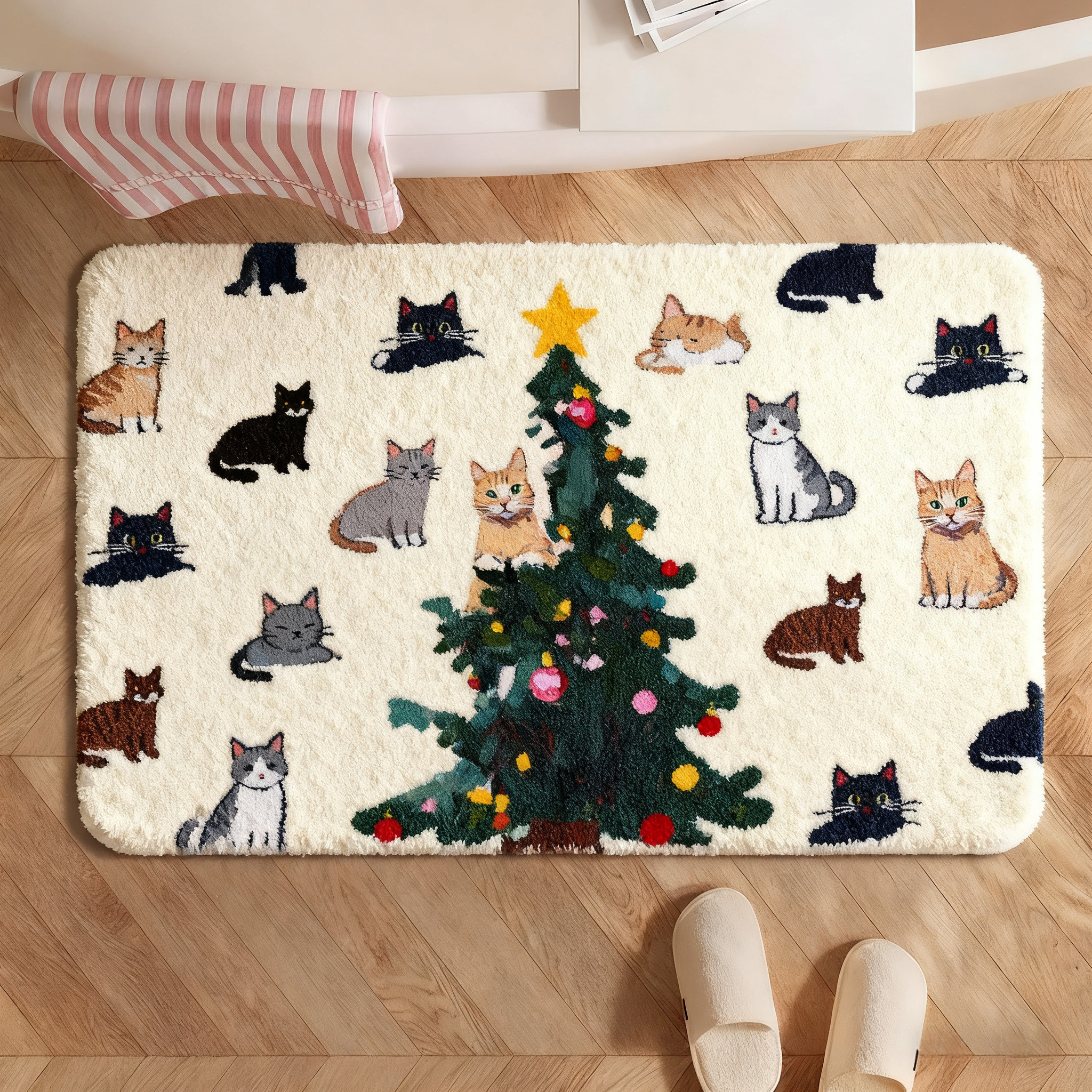 Christmas Cat Tree Doormat