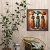 (US Local)Paint By Numbers Kit On Canvas DIY Oil Art African Woman Home Wall Decor 40x40cm