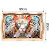DIY Diamond Painting Wooden Tray Food Tray with Handle Living Room Decoration Donut Wooden Tray Kit