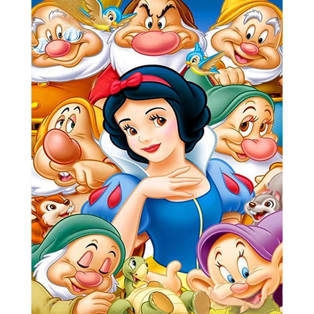 Snow White and the Seven Dwarfs-Paint by Numbers-16"x20"/40x50cm