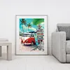 Beach Van - 11CT Stamped Cross Stitch - 40*50cm