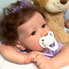 20'' Sylvie With Brown Hair And Eyes Reborn Baby Doll Girl, Handmade Huggable Baby Doll - RBBI-Myrebornbabydoll&reg; Myrebornbabydoll&reg;