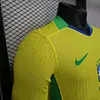 Joyfball 2025 Long Sleeve Player Version Brazil Home Soccer Jersey（The player version jersey is a bit tight, please pay attention to the size selection）