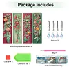 (US Local)Christmas Tree A5 Size Diamond Painting Notebook Set with 4Pcs Bookmark Gift