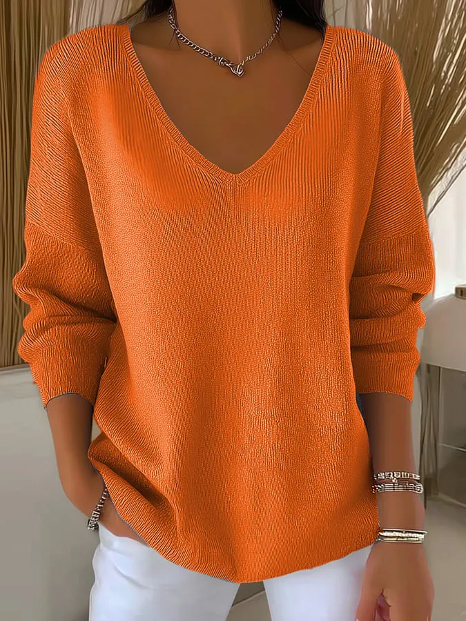 Women's Casual Solid Color Striped Bottoming Shirt 