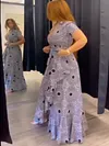 Printed Empire Deep V-Neck Maxi Dress