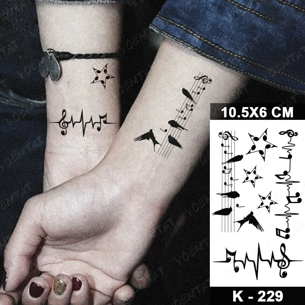 Waterproof Temporary Tattoo Stickers Nun Maria Prajna Diablo Old School Flash Tatto Arm Chest Body Art Fake Tattoos Women Men
