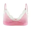 Men's Sissy Lingerie Lace Underwear Floral Bra Bowknot Strappy Bra Top Crossdressing Nightwear