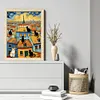 Van Gogh Cat-11CT Stamped Cross Stitch 40*55cm/15.75*21.65in